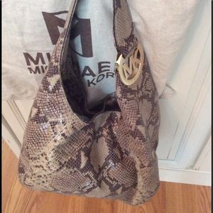Michael Kors python hobo purse